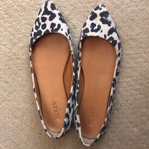 J.crew blue leopard flats